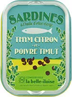 Mängden socker i Sardines à l'huile d'olive, thym citron et poivre Timut