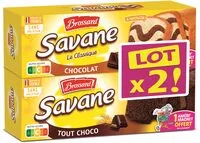 Mängden socker i Brossard - lot 2 savane mixte 1 choco / 1 tout choco 310g