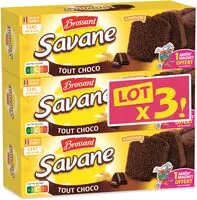 Mängden socker i Brossard - lot 3 savane tout chocolat 310 g