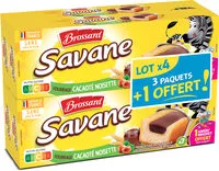Mängden socker i Brossard - lot de 3 savane pocket x 7 cacao noisettes + 1 paquet offert - 756gr