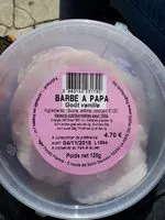 Mängden socker i Barbe à papa goût vanille