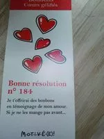 Mängden socker i Bonbons cœurs gélifiés