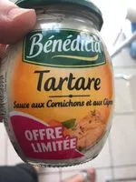 Mängden socker i Bénédicta sauce tartare bocal 240 g offre limitée