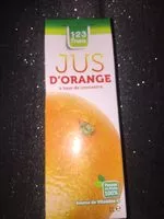 Mängden socker i 1.2.3 fruits jus d'orange