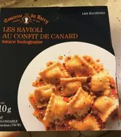 Mängden socker i Les ravioli au confit de canard sauce bolognaise