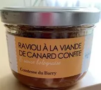 Mängden socker i Ravioli a la viande de canard confite