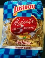 Mängden socker i Farfalles, Al dente en 3 minutes