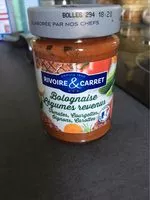Mängden socker i Bolognaise légumes revenus