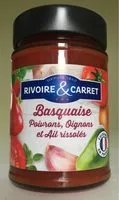 Mängden socker i Basquaise (poivrons, oignons et ail rissolés)