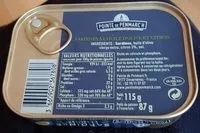 Mängden socker i Sardines a l'huile d'olive et citron