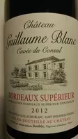 Socker och näringsämnen i Chateau guillaume blanc