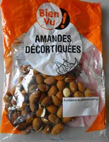 Mängden socker i Amandes décortiquées