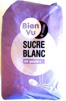 Mängden socker i Sucre blanc en poudre