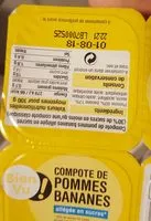 Mängden socker i Compote de pomme et banane allegee Bien Vu