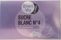 Mängden socker i Sucre blanc numéro 4 en morceaux