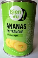 Mängden socker i Ananas en tranche au sirop léger