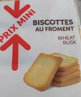 Mängden socker i Biscottes au froment