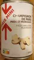 Mängden socker i Champignon de paris