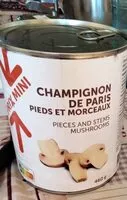 Mängden socker i Champignons de Paris