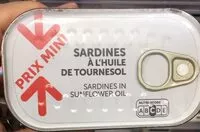 Mängden socker i Sardines a l’huile de tournesol