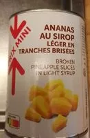 Mängden socker i Ananas au sirop