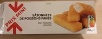 Mängden socker i Bâtonnets de poissons panés