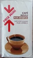 Mängden socker i Café moulu pur arabica