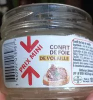 Mängden socker i Confit de foie de volaille