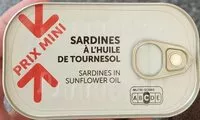 Mängden socker i Sardines à l'huile de tournesol