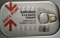 Mängden socker i Sardines à la sauce tomate
