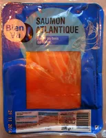 Mängden socker i Saumon Atlantique, fumé au bois de hêtre