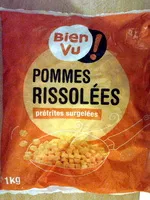 Mängden socker i Pommes rissolées préfrites surgelées