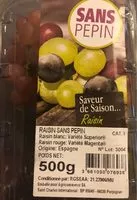 Mängden socker i Raisin sans pépin