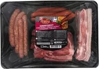 Mängden socker i Assortiment : 4 côtes de porc + 4 poitrines de porc + 4 chipolatas + 4 merguez