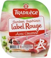 Mängden socker i Jambon supérieur avec couenne Label Rouge 4 tranches