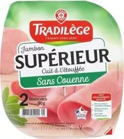 Mängden socker i Jambon supérieur découenné dégraissé 2 tranches