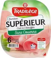 Mängden socker i Jambon supérieur découenné dégraissé 6 tranches