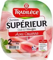 Mängden socker i Jambon supérieur avec couenne 2 tranches