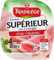 Mängden socker i Jambon supérieur avec couenne 4 tranches