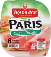 Mängden socker i Jambon de Paris découenné dégraissé 6 tranches