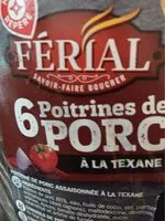 Mängden socker i Poitrine de porc a la texane