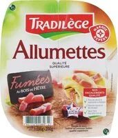 Mängden socker i Allumettes Fumées (2 Barquettes)