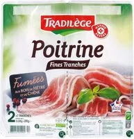 Mängden socker i Poitrine Fine Tranches Fumées