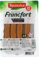 Mängden socker i Saucisses de Francfort x 4