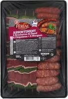 Mängden socker i Assortiment : 4 brochettes de boeuf + 6 mini chipolatas + 6 mini merguez