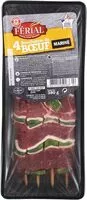 Mängden socker i Brochettes extra-tendre de boeuf marinées x 4