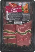 Mängden socker i Assortiment de brochettes (4 porc et 3 boeuf) x 7