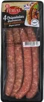 Mängden socker i Chipolatas dégustation 'longues' x 4
