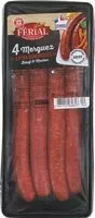 Mängden socker i Merguez dégustation 'longues' x 4