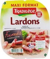 Mängden socker i Lardons fumés maxi format 2 x 200 g